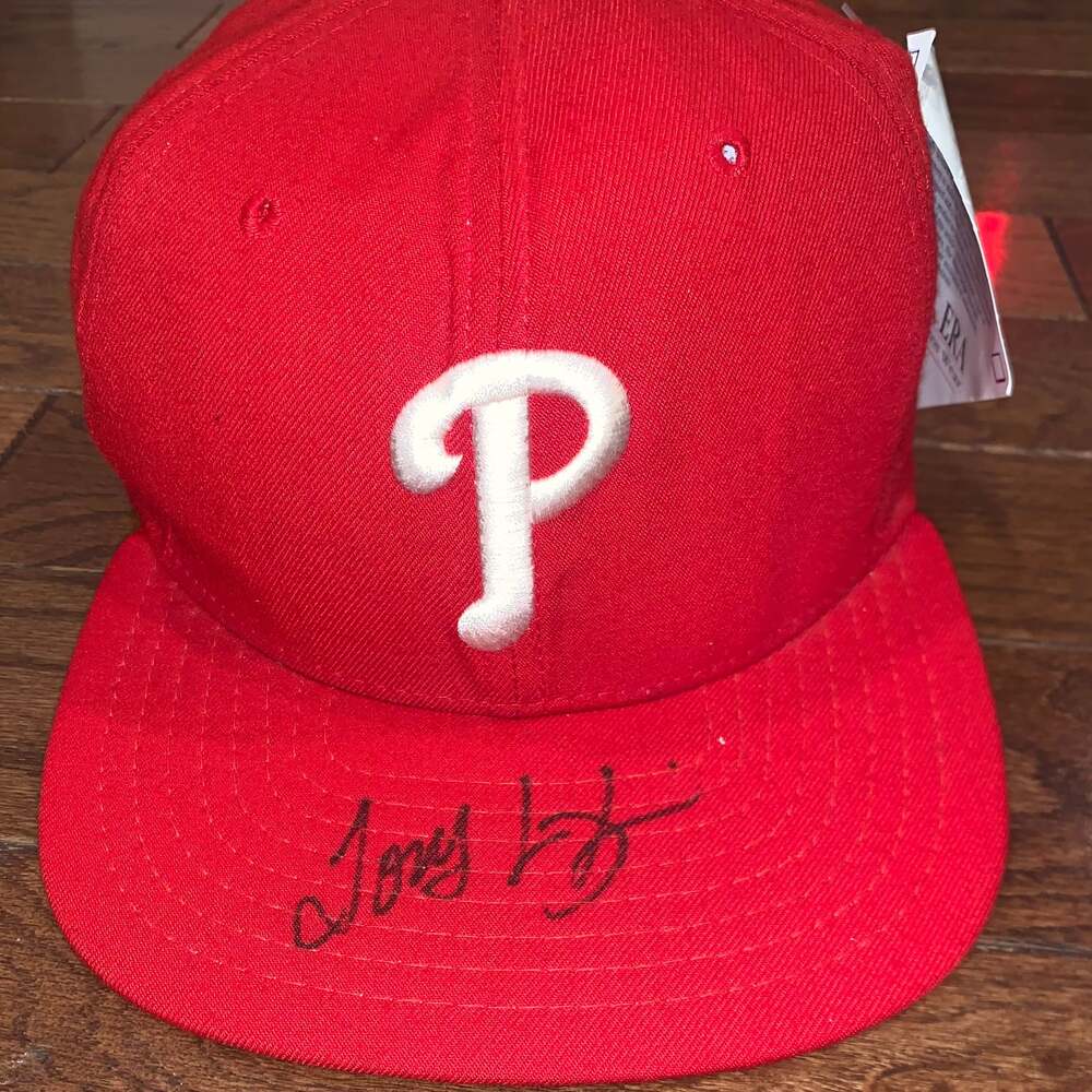Philadelphia Phillies New Era Hat Signed "Tony B" (Likely Antonio Bastardo) NWT - Picture 2 of 8